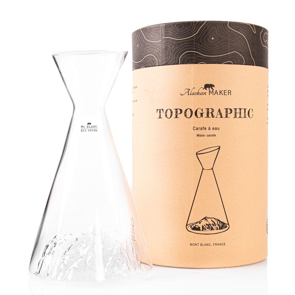 Carafe à eau Topographic Mont-Blanc - Visuel 0
